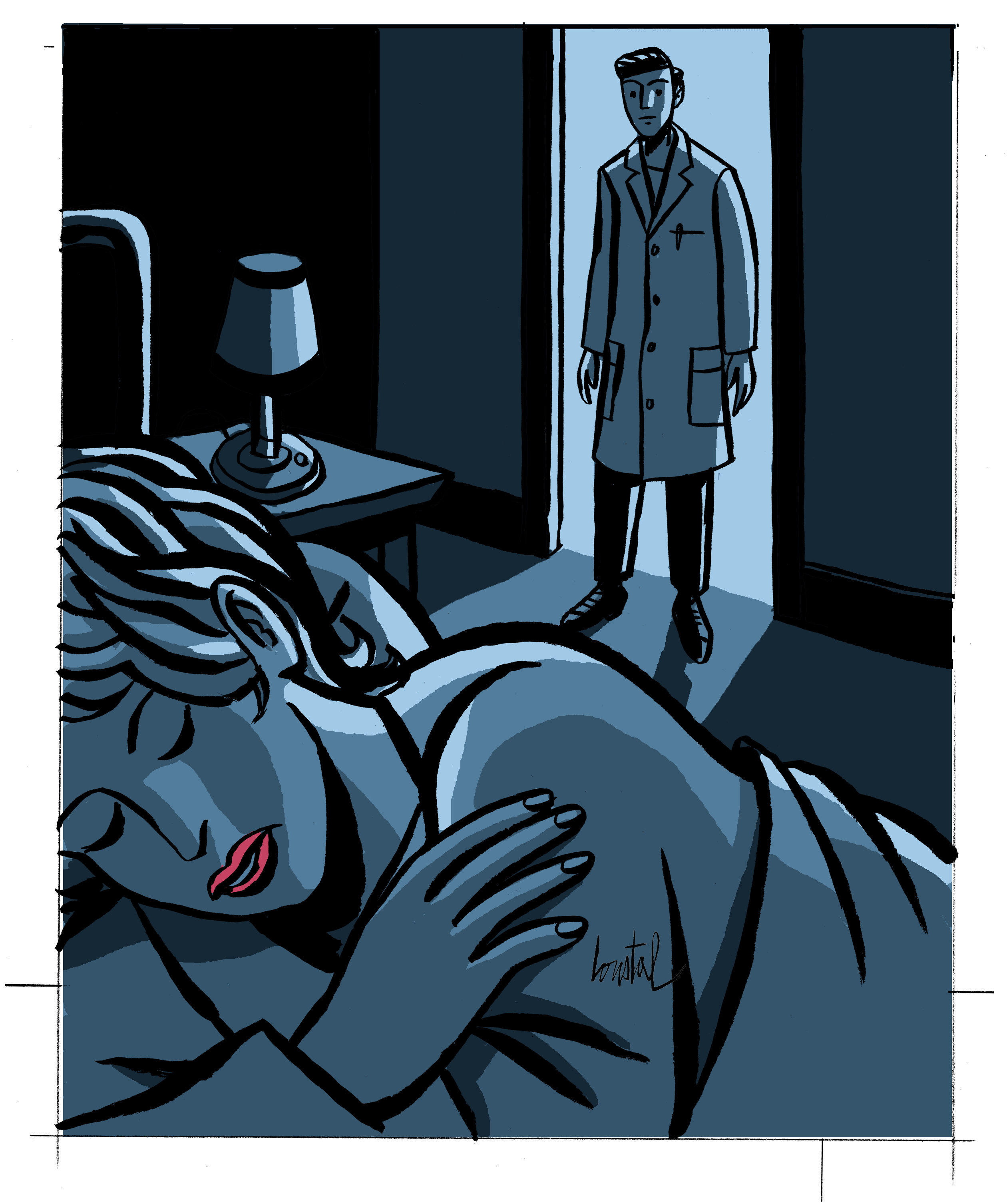 L'homme au petit chien Image